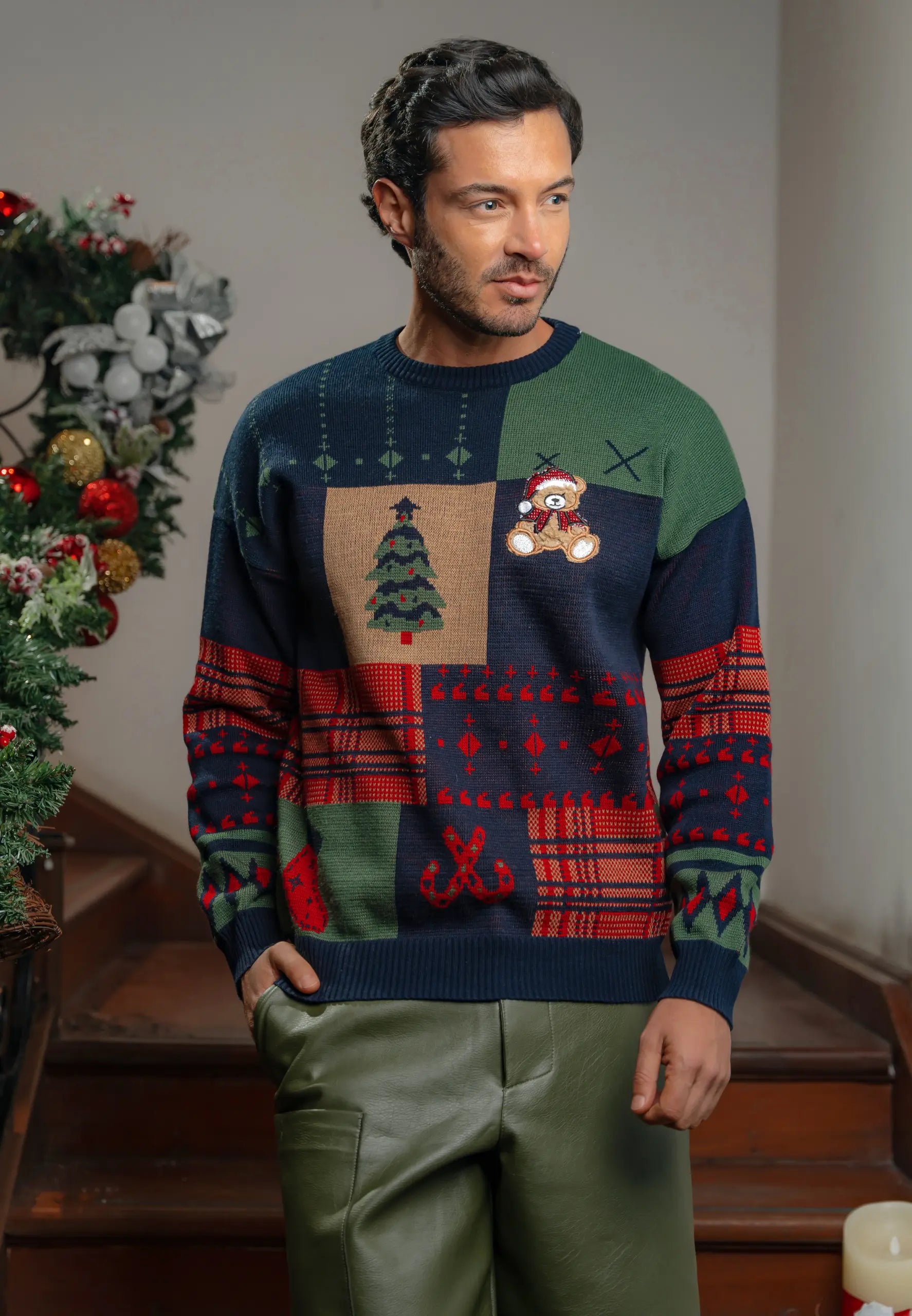 Navideño Osito Caballero